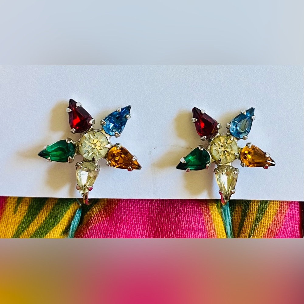 Vintage 1960’s Order of the Eastern Star clip on earrings.